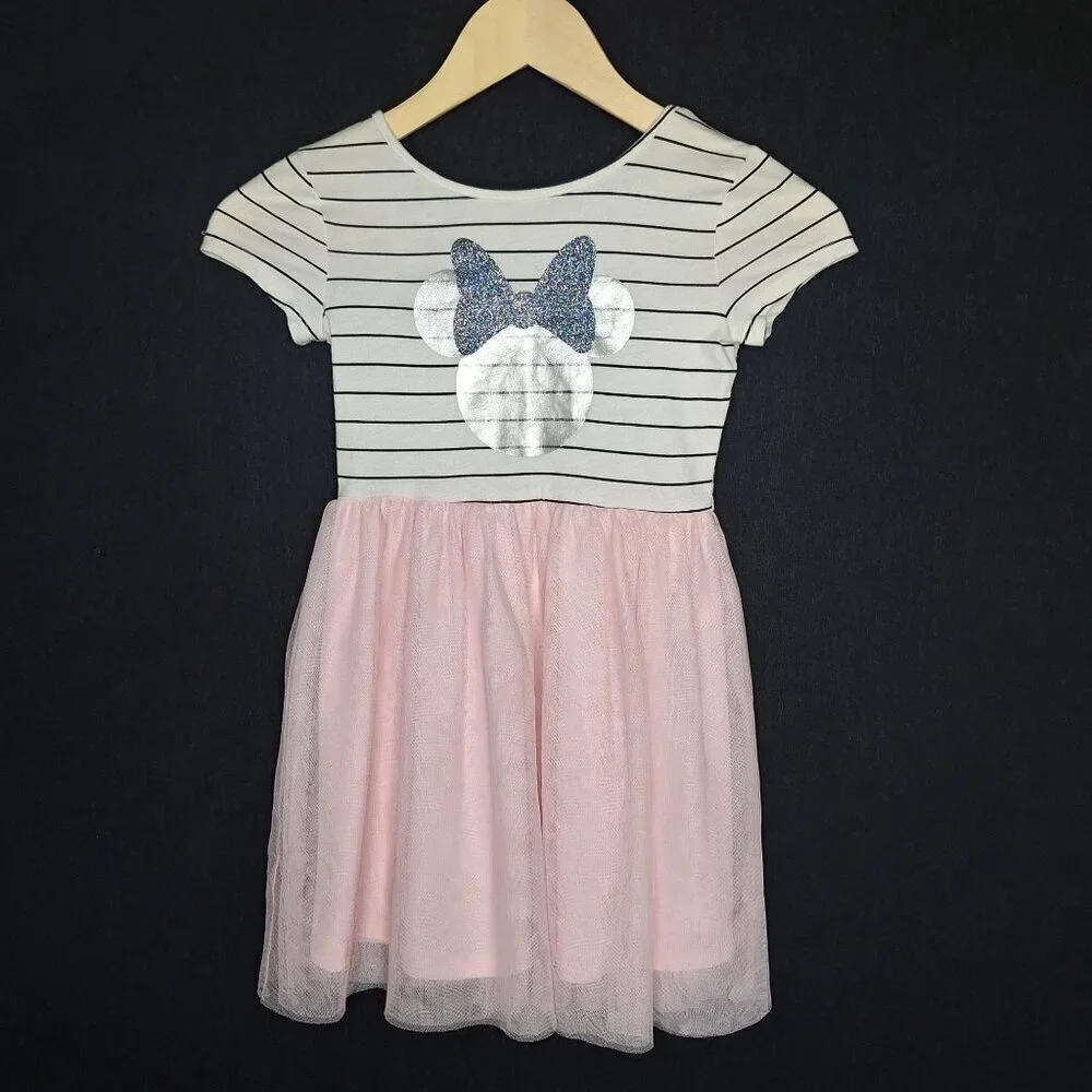 💙 Disney Girls Tulle T-Shirt Dress Size 6 Ballerina Princess Cute Outfit Girly